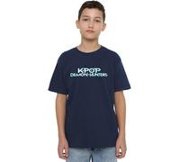 K-Pop Demon Hunters - Full Colour Logo Kids T Shirt, Navy, 5-6 Years