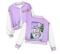 K pop Demon Hunters Girls Boys Baseball Jacket Oversized Sweatshirts Anime Graphic Bomber Jacket Streetwear for School Students Hoodies Y2k Pullover