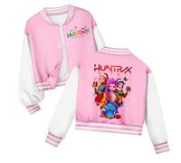 K pop Demon Hunters Girls Boys Baseball Jacket Oversized Sweatshirts Anime Graphic Bomber Jacket Streetwear for School Students Hoodies Y2k Pullover