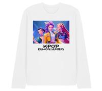K-Pop Demon Hunters - Heroic Huntrix Huntr/X Unisex Long Sleeve T Shirt, White, Small
