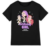 K-Pop Demon Hunters Huntrix Birthday Girl Group Kids T Shirt, Black, 12-13
