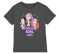 K-Pop Demon Hunters Huntrix Birthday Girl Group Kids T Shirt, Charcoal, 12-13