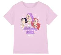 K-Pop Demon Hunters Huntrix Birthday Girl Group Kids T Shirt, Pink, 5-6