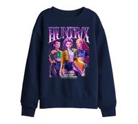 K-Pop Demon Hunters Huntrix Bootleg Kids Sweatshirt, Navy, 12-13