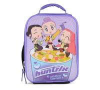 K-Pop Demon Hunters Huntrix Fueled by Ramyeon Lunch Box, Full Zip Around Insulated Lunch Tote Bag For Hot and Cold Food, Purple
