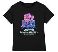 K-Pop Demon Hunters - Huntrix Huntr/X Billboard Poster Kids T Shirt, Black, 7-8