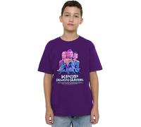 K-Pop Demon Hunters - Huntrix Huntr/X Billboard Poster Kids T Shirt, Purple, 7-8