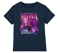 K-Pop Demon Hunters - Huntrix Huntr/X Mira Bootleg Kids T Shirt, Navy, 7-8
