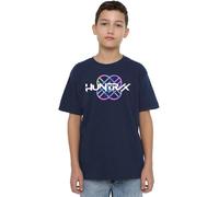 K-Pop Demon Hunters - Huntrix Huntr/X Pastel Logo Kids T Shirt, Navy, 7-8