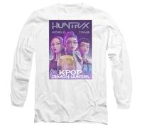 K-Pop Demon Hunters - Huntrix Huntr/X World Tour Billboard Unisex Long Sleeve T Shirt, White, Small
