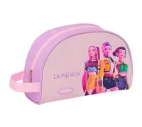 K-POP Demon Hunters ICONIC Kids School Pencil Case with Handle, Toiletry Bag, Adaptable to Cart, Ideal for Ages 5-14, Comfortable and Versatile, Resistance, 28 x