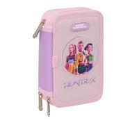K-POP Demon Hunters - ICONIC - School Pencil Case with 37 Tools Included, Children's Case, Ideal for Children from 5 to 14 Years, Comfortable and Versatile, Resistance, 12.5 x 5.5 x 19.5 cm