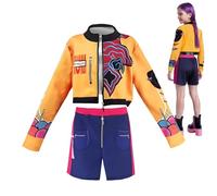 K pop Demon Hunters Idol Group Costumes for Kids, Girls Hunter Star Mira Zoey Mira Print Stage Costume 2PCS/3PCS Performance Outfits for Halloween Cosplay