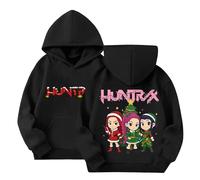 K pop Demon Hunters Kids Christmas Hoodie | Festive Cartoon Print Sweatshirt for Girls & Boys, Perfect