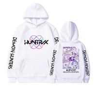 K Pop Demon Hunters Logo Merch Hoodies Girls Vintage Y2k Pullover Hip Hop Streetwear Oversized Fashion Long Sleeve Hooded Sweatshirt for Kids 4-14Y