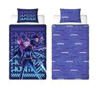 K Pop Demon Hunters Officially Licenced Single Duvet Cover Set | Huntrix Power Design | Reversible 2 Sided Bedding Including Matching Pillow Case | Perfect For Kids Bedroom | Polycotton
