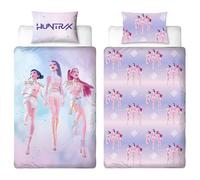 K Pop Demon Hunters Officially Licensed Single Duvet Cover Set | Soundtrack Design Reversible 2 Sided Bedding Including Matching Pillow Case | Perfect For Kids Bedroom | Polyester