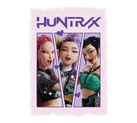 K Pop Demon Hunters Officially Licenced Fleece Blanket | Super Soft Warm Fleece With Sherpa Back | Pink Ready Design | Perfect For Home, Sleepovers & Camping | 120 x 150 cm