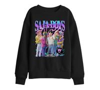 K-Pop Demon Hunters Saja Boys Bootleg Kids Sweatshirt, Black, 7-8