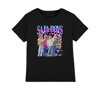 K-Pop Demon Hunters Saja Boys Bootleg Kids T Shirt, Black, 7-8