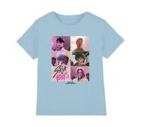 K-Pop Demon Hunters - Saja Boys Era Grid Kids T Shirt, Sky Blue, 9-11