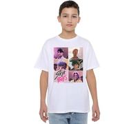 K-Pop Demon Hunters - Saja Boys Era Grid Kids T Shirt, White, 12-13