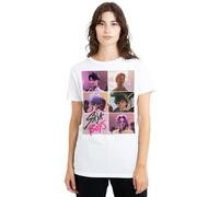 K-Pop Demon Hunters - Saja Boys Era Grid Ladies T Shirt, White, Large