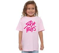 K-Pop Demon Hunters - Saja Boys Pink Logo Kids T Shirt, Light Pink, 9-11