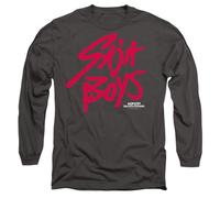 K-Pop Demon Hunters Saja Boys Pink Logo Unisex Long Sleeve T Shirt, Black, Charcoal, S