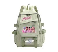 K Pop Demon Hunters School Backpack, Cool Teen School Bag, Fashion Simple Casual Daypacks with Zipper, Lightweight and Stylish, Cool Rucksack for Schools Travel Vacation (green)