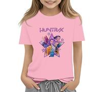 K Pop Demon Hunters Shirts Girls Vintage Y2k T Shirt Huntrix Huntr/X Hip Hop Streetwear Oversized Fashion Shirt Short Sleeve K Pop Demon Hunters T Shirts for Kids, 100