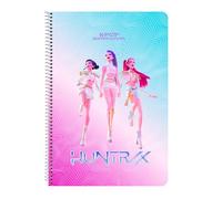K-POP Demon Hunters - Stationery - Notebook, Folio Notebook 80 Sheets Hard Cover 1Design, Ideal for Children of Different Ages, Comfortable and Versatile, Resistance, 21.5 x 1 x 31 cm