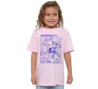 K-Pop Demon Hunters Unisex Kid's Anime Huntrix Huntr/X T Shirt, Black, Light Pink, 7-8 Jahre