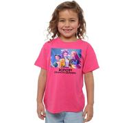 K-Pop Demon Hunters Unisex Kid's Heroic Huntrix Huntr/X T Shirt, White, Fuchsia, 3-4 Jahre