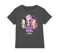 K-Pop Demon Hunters Unisex Kid's Huntrix Birthday Girl Group T Shirt, Charcoal, 7-8 Jahre