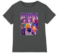 K-Pop Demon Hunters Unisex Kid's Huntrix Bootleg T Shirt, Charcoal, 5-6 años