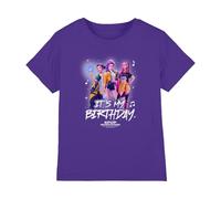K-Pop Demon Hunters Unisex Kid's Huntrix It's My Birthday Group T Shirt, Purple, 3-4 años
