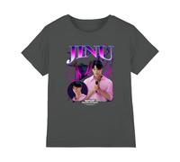K-Pop Demon Hunters Unisex Kid's Jinu Bootleg T Shirt, Charcoal, 5-6 anni