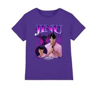 K-Pop Demon Hunters Unisex Kid's Jinu Bootleg T Shirt, Purple, 7-8 ans
