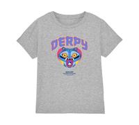 K-Pop Demon Hunters Unisex Kid's Kpop Demon Hunters-Derpy Collegic T Shirt, Heather Grey, 12-13 Jahre