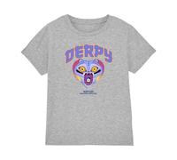 K-Pop Demon Hunters Unisex Kid's Kpop Demon Hunters-Derpy Collegic T Shirt, Heather Grey, 3-4 Jahre