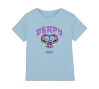 K-Pop Demon Hunters Unisex Kid's Kpop Demon Hunters-Derpy Collegic T Shirt, Light Blue, 7-8 Jahre