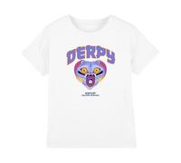 K-Pop Demon Hunters Unisex Kid's Kpop Demon Hunters-Derpy Collegic T Shirt, White, 7-8 Jahre
