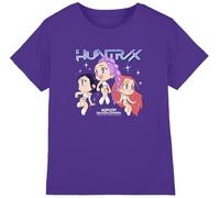 K-Pop Demon Hunters Unisex Kid's Kpop Demon Hunters-Huntrix Chibi Group T Shirt, Purple, 5-6 Jahre