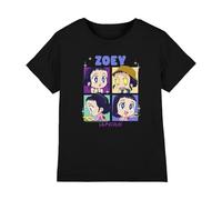 K-Pop Demon Hunters Unisex Kid's Kpop Demon Hunters-Huntrix Zoey Chibi Boes T Shirt, Black, 9-11 Jahre