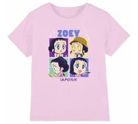 K-Pop Demon Hunters Unisex Kid's Kpop Demon Hunters-Huntrix Zoey Chibi Boes T Shirt, Light Pink, 3-4 Jahre