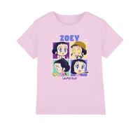 K-Pop Demon Hunters Unisex Kid's Kpop Demon Hunters-Huntrix Zoey Chibi Boes T Shirt, Light Pink, 7-8 Jahre