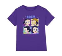 K-Pop Demon Hunters Unisex Kid's Kpop Demon Hunters-Huntrix Zoey Chibi Boes T Shirt, Purple, 5-6 Jahre