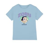 K-Pop Demon Hunters Unisex Kid's Kpop Demon Hunters-Huntrix Zoey Collegic T Shirt, Light Blue, 5-6 Jahre