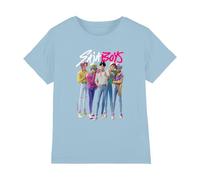 K-Pop Demon Hunters Unisex Kid's Kpop Demon Hunters-Saja Boy Band T Shirt, Light Blue, 7-8 Jahre